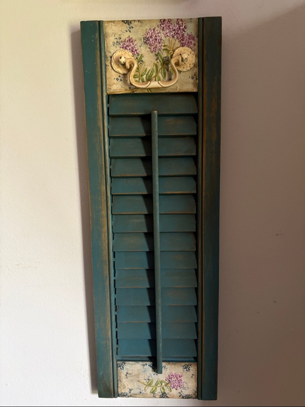 Blue Wooden Shutter Wall Decor
